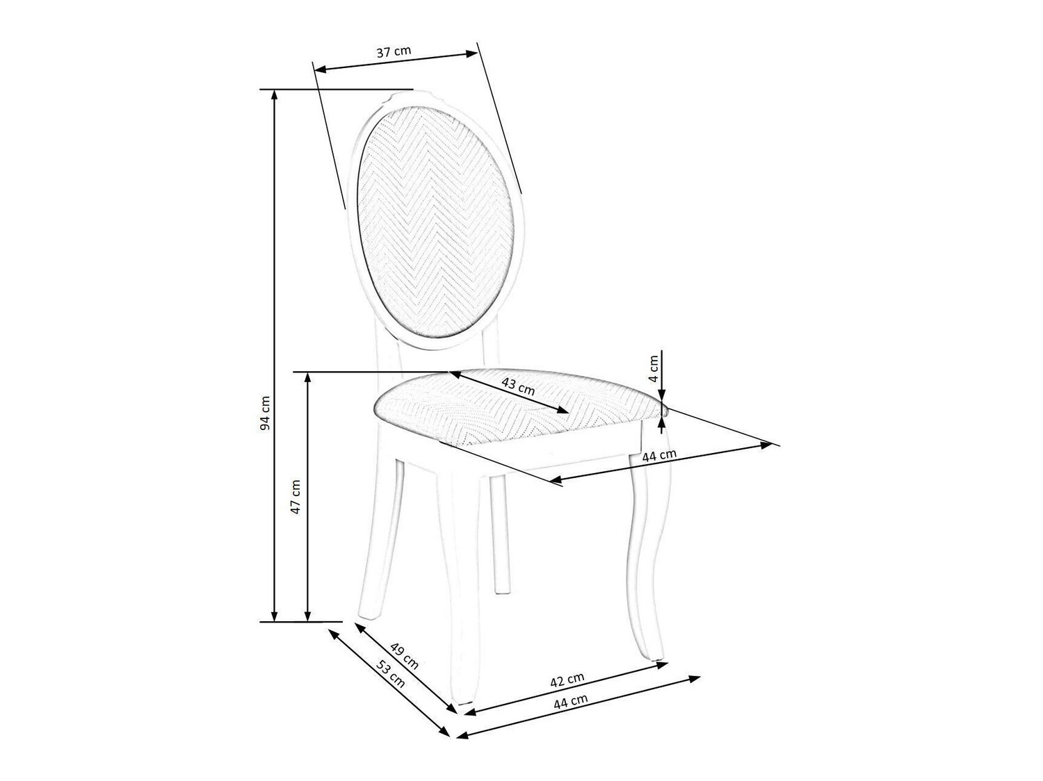 Silla Houston 986 (Blanco + Gris)