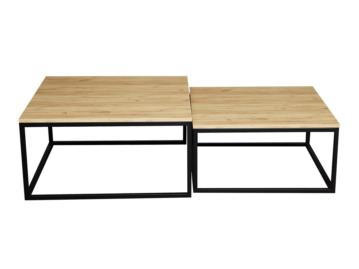Conjunto mesa de centro Oswego 101 (Craft roble + Negro)