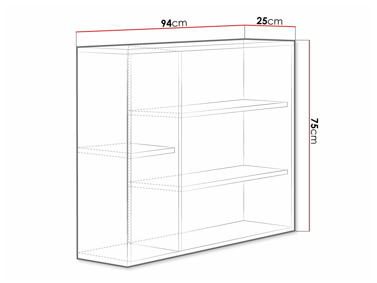 Estantería Omaha F125 (Grafito + Gris)