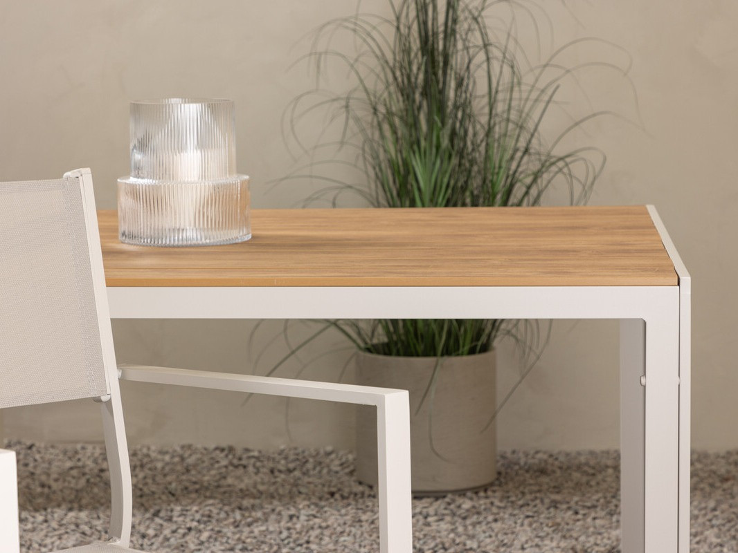 Mesa para exterior Dallas 3890 (Beige + Luminoso madera)