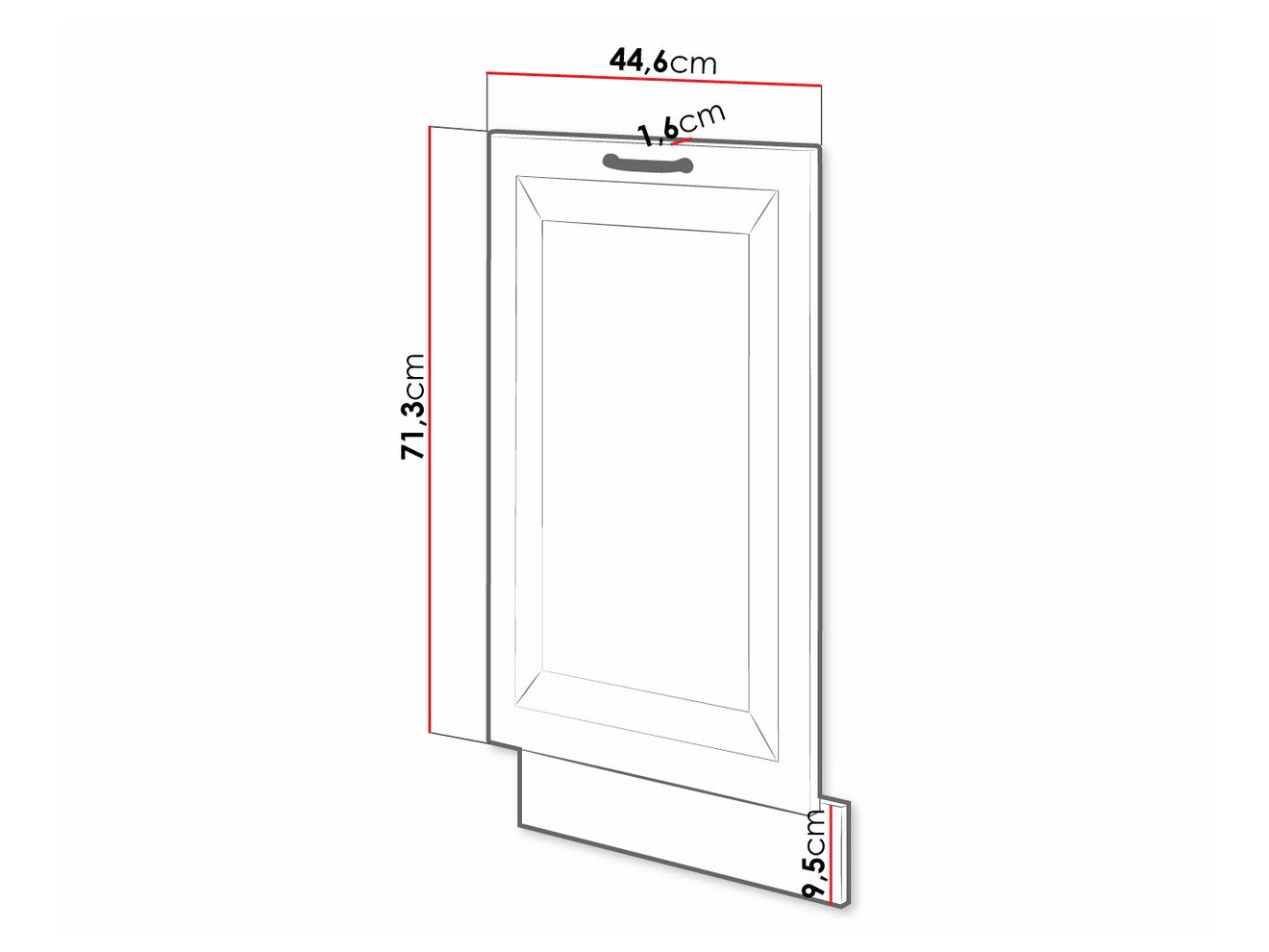 Puerta del lavavajillas Retro Grey 146