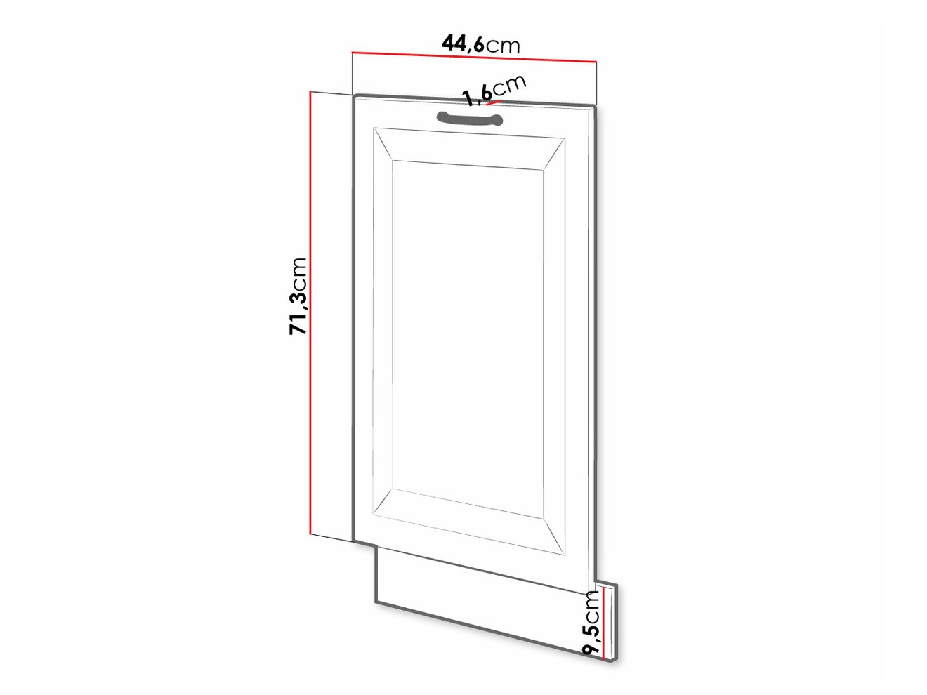 Puerta del lavavajillas Retro White 146