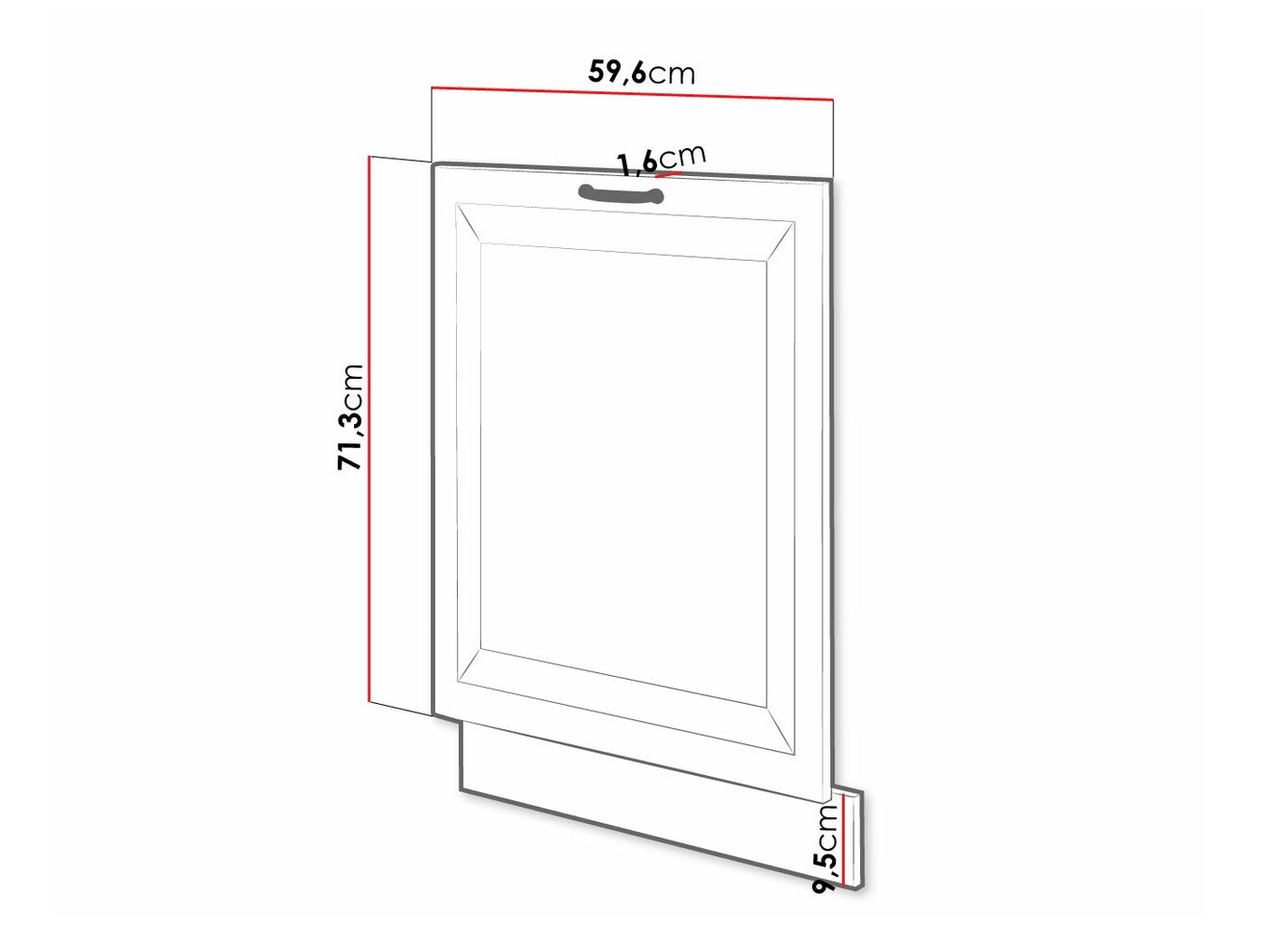 Puerta del lavavajillas Retro White 147