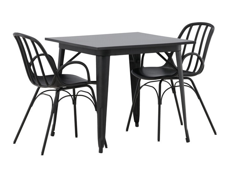 Conjunto de mesas y sillas para comedor Dallas 3897 (Negro)