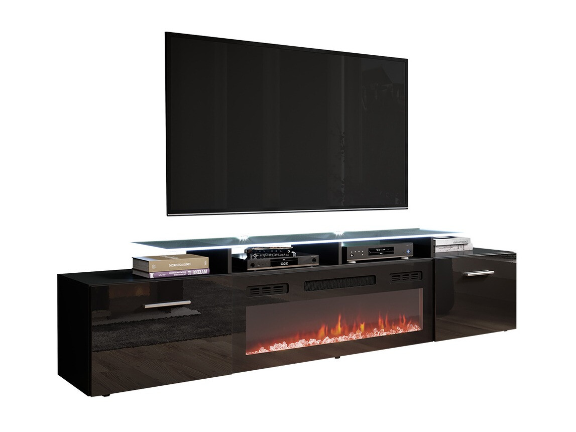 Mueble TV Numerus (Negro + Negro brillante)