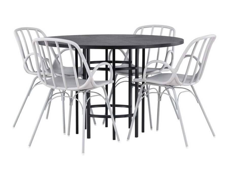 Conjunto de mesas y sillas para comedor Dallas 3914 (Gris claro)