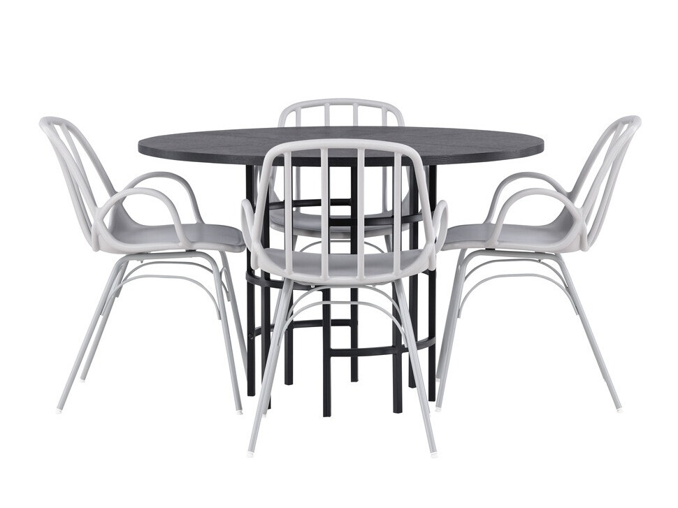 Conjunto de mesas y sillas para comedor Dallas 3914 (Gris claro)