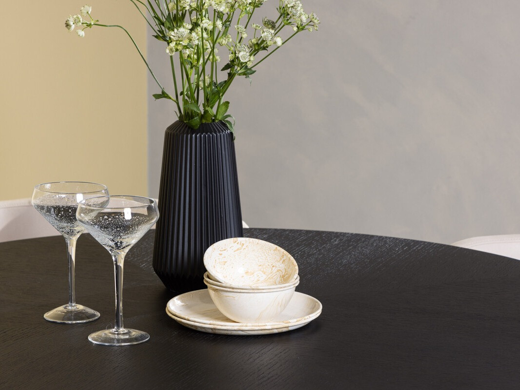 Conjunto de mesas y sillas para comedor Dallas 3916 (Negro)