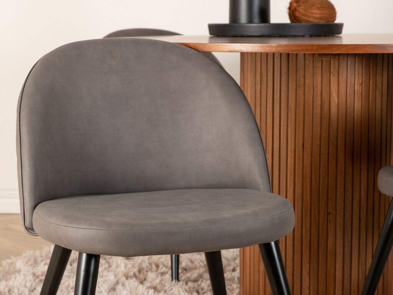 Conjunto de mesas y sillas para comedor Dallas 3071 (Gris + Negro)