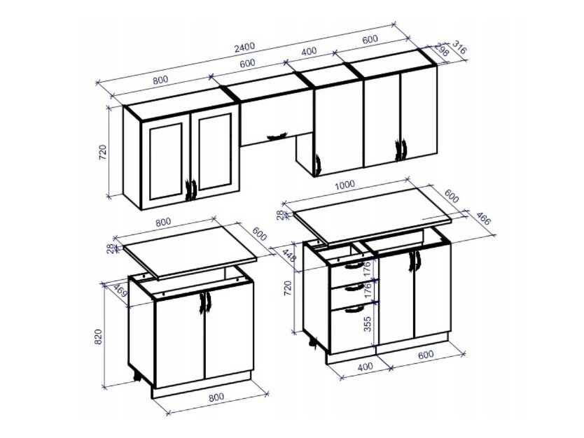 Conjunto de cocina Houston Lumen II