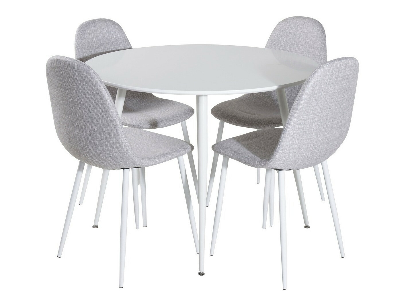 Conjunto de mesas y sillas para comedor Dallas 1540 (Gris + Blanco)