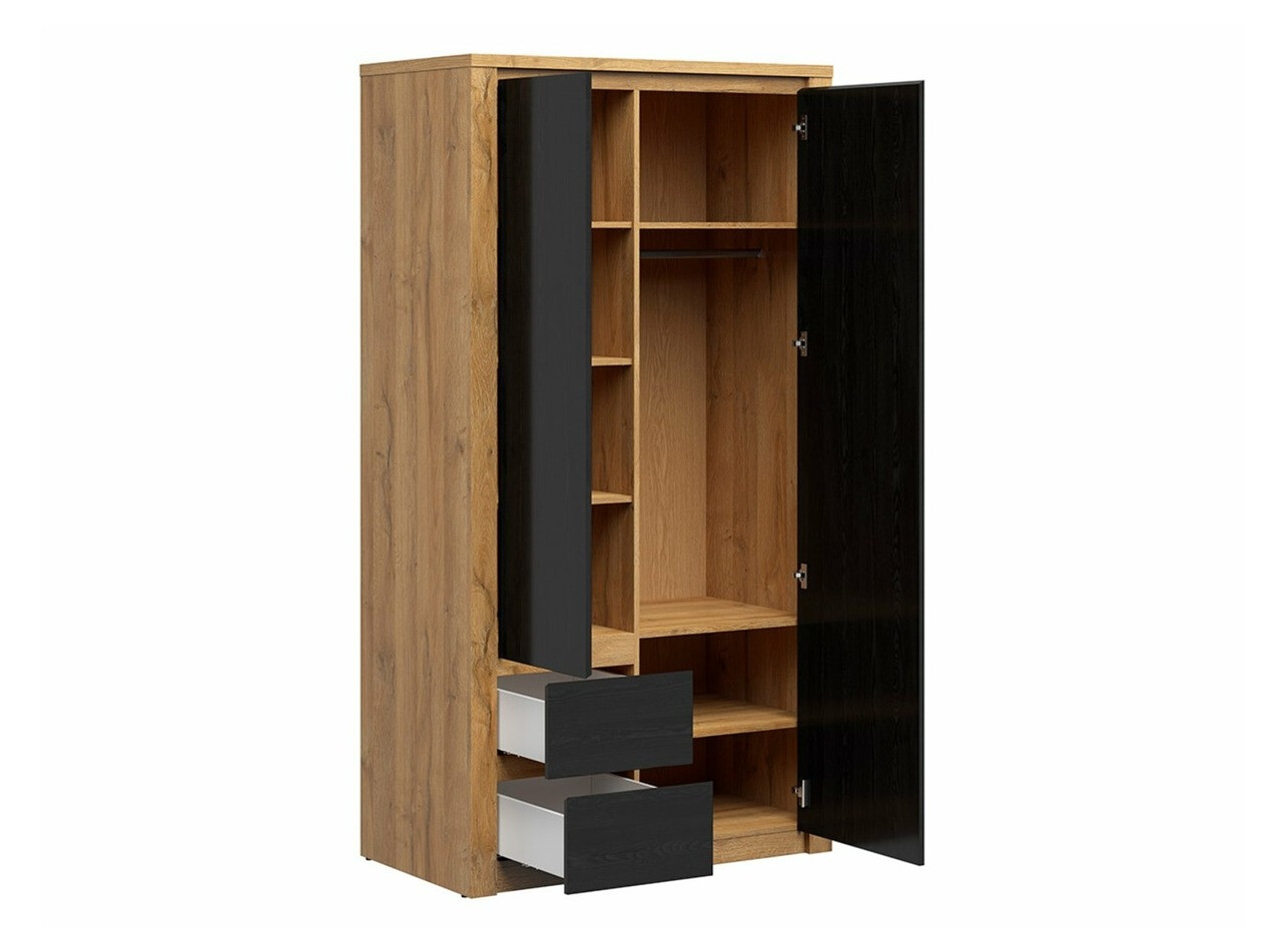 Armario Boston 646 (Roble + Roble negro)