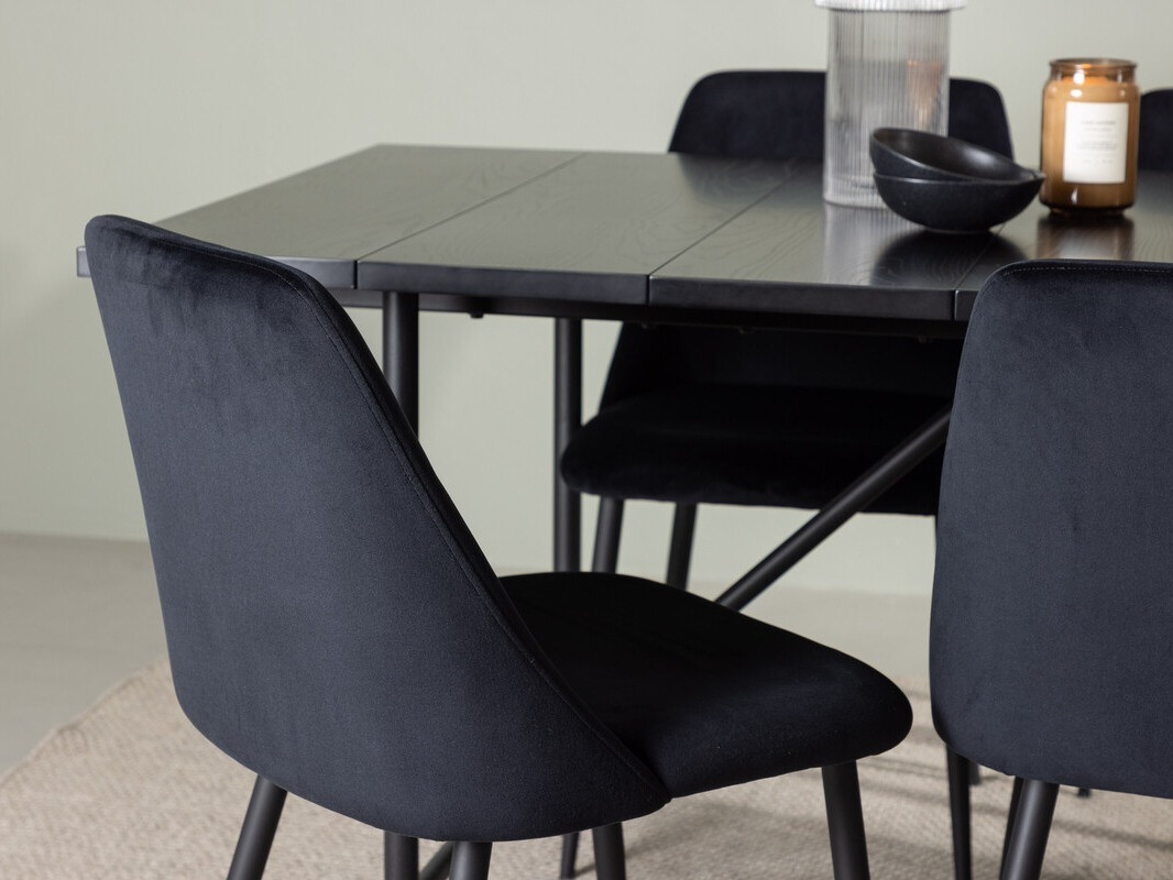 Conjunto de mesas y sillas para comedor Dallas 3960 (Negro)