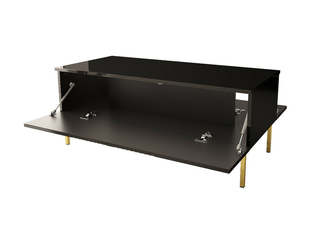 Mesa de centro Levelbu 100 (Negro + Negro brillante)