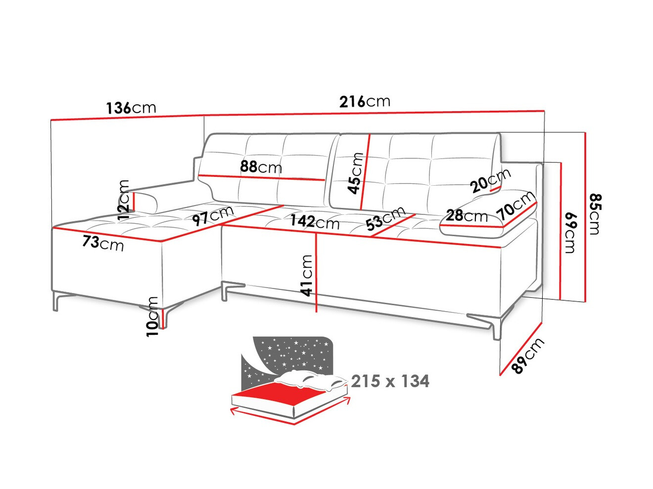 Sofá rinconero Independence 101 (Ikar 01)