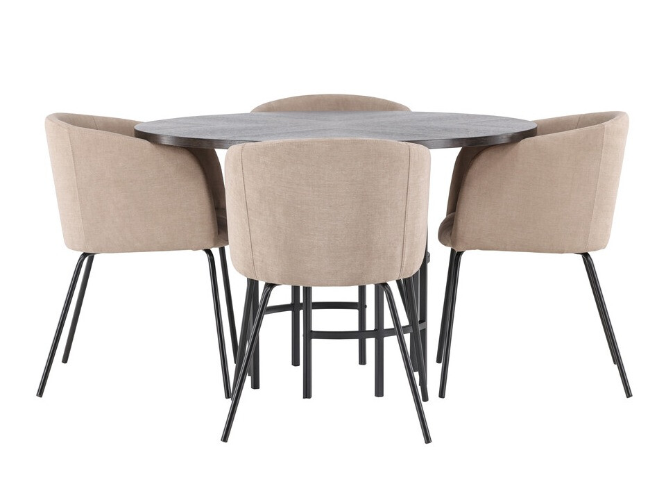 Conjunto de comedor Dallas 3972 (Marrón + Negro)
