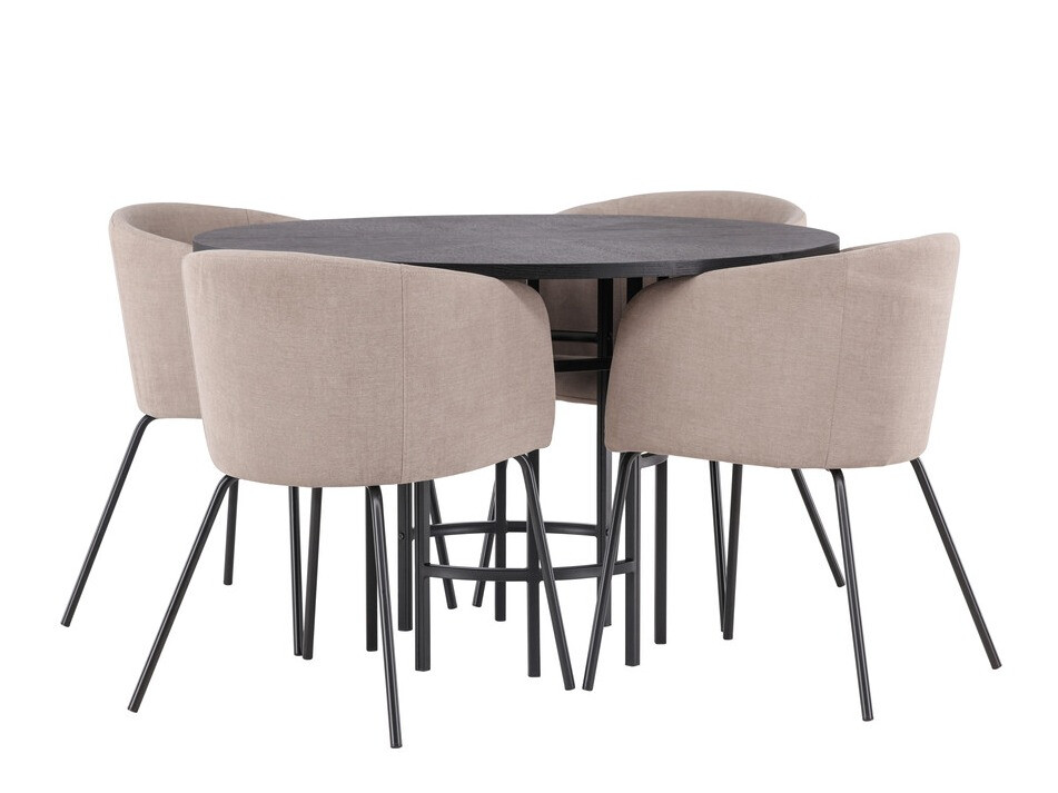 Conjunto de comedor Dallas 3972 (Negro)