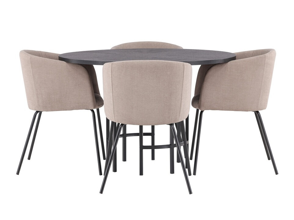 Conjunto de mesas y sillas para comedor Dallas 3972 (Negro)