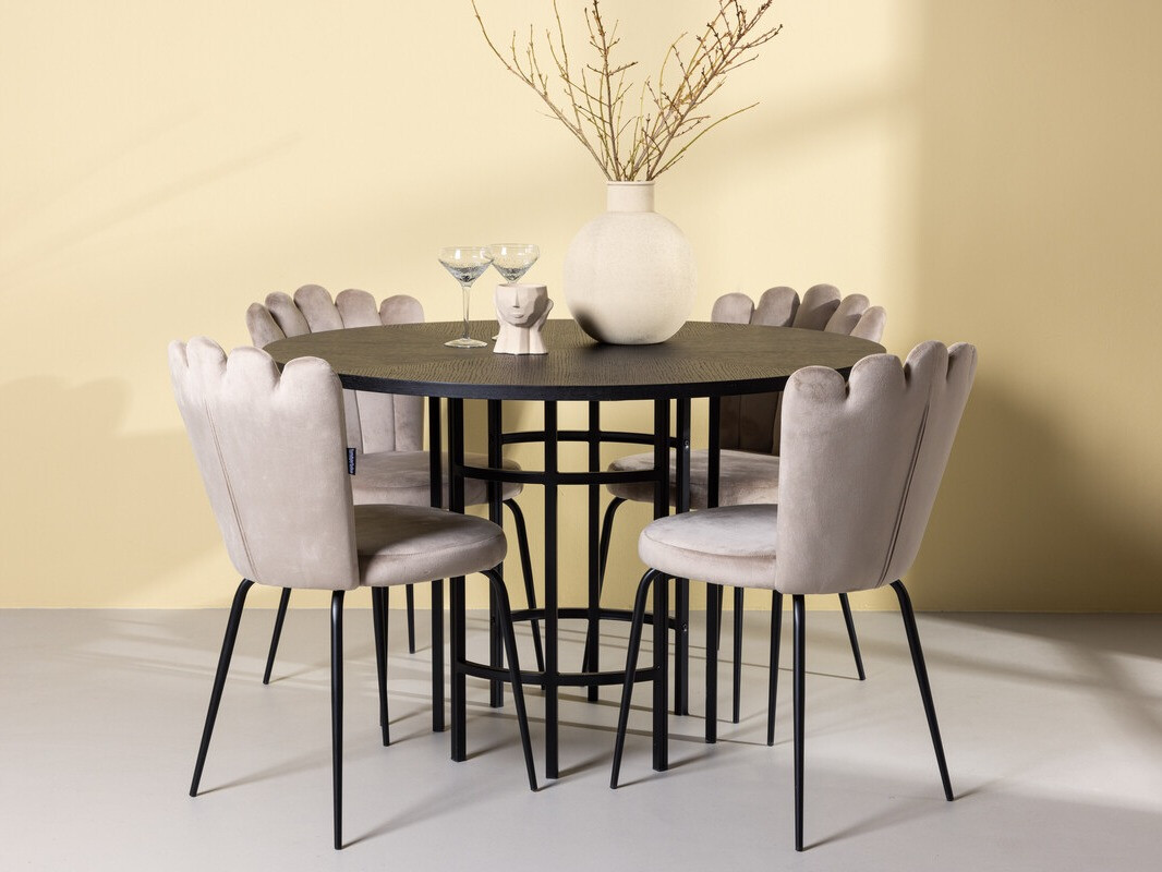 Conjunto de mesas y sillas para comedor Dallas 3973 (Negro)