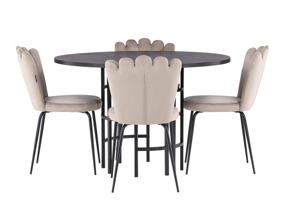 Conjunto de mesas y sillas para comedor Dallas 3973 (Negro)