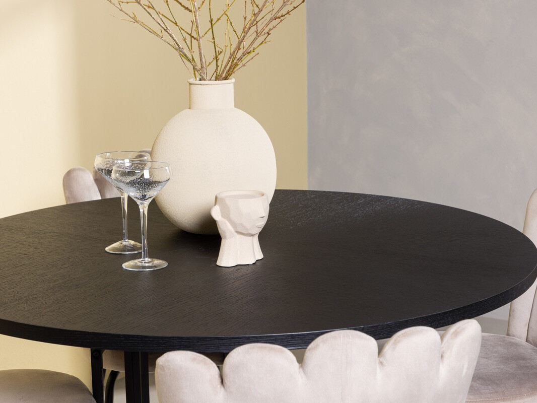 Conjunto de mesas y sillas para comedor Dallas 3973 (Negro)