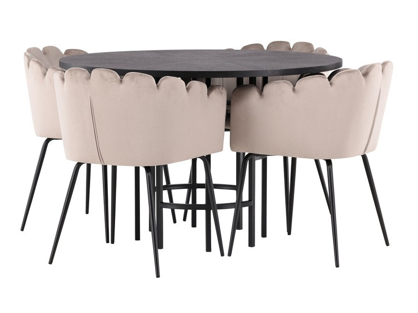 Conjunto de mesas y sillas para comedor Dallas 3974 (Negro)