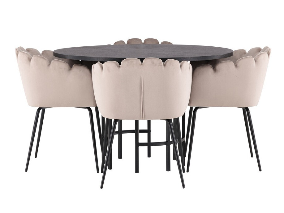 Conjunto de mesas y sillas para comedor Dallas 3974 (Negro)