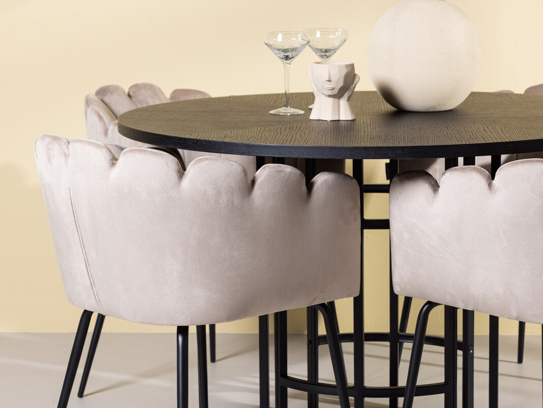 Conjunto de mesas y sillas para comedor Dallas 3974 (Negro)