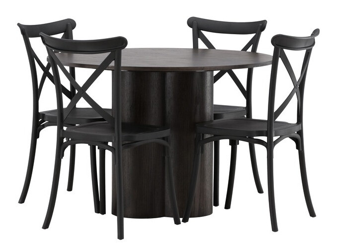 Conjunto de mesas y sillas para comedor Dallas 3982 (Marrón)