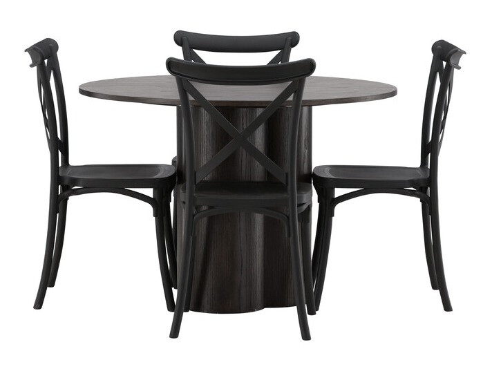 Conjunto de mesas y sillas para comedor Dallas 3982 (Marrón)