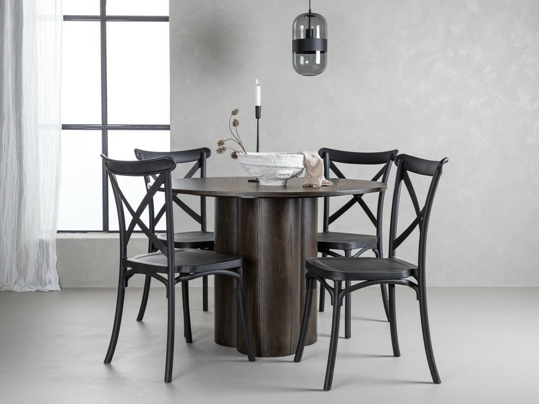 Conjunto de mesas y sillas para comedor Dallas 3982 (Marrón)