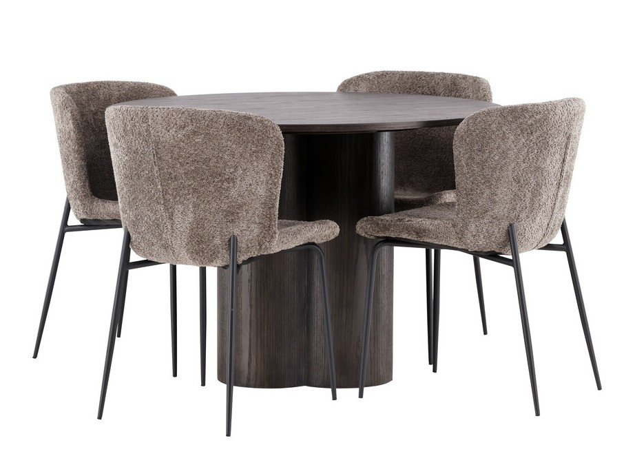 Conjunto de comedor Dallas 3989 (Marrón + Negro)