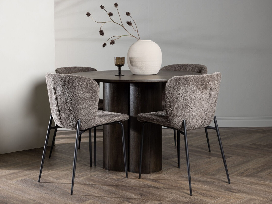 Conjunto de comedor Dallas 3989 (Marrón + Negro)