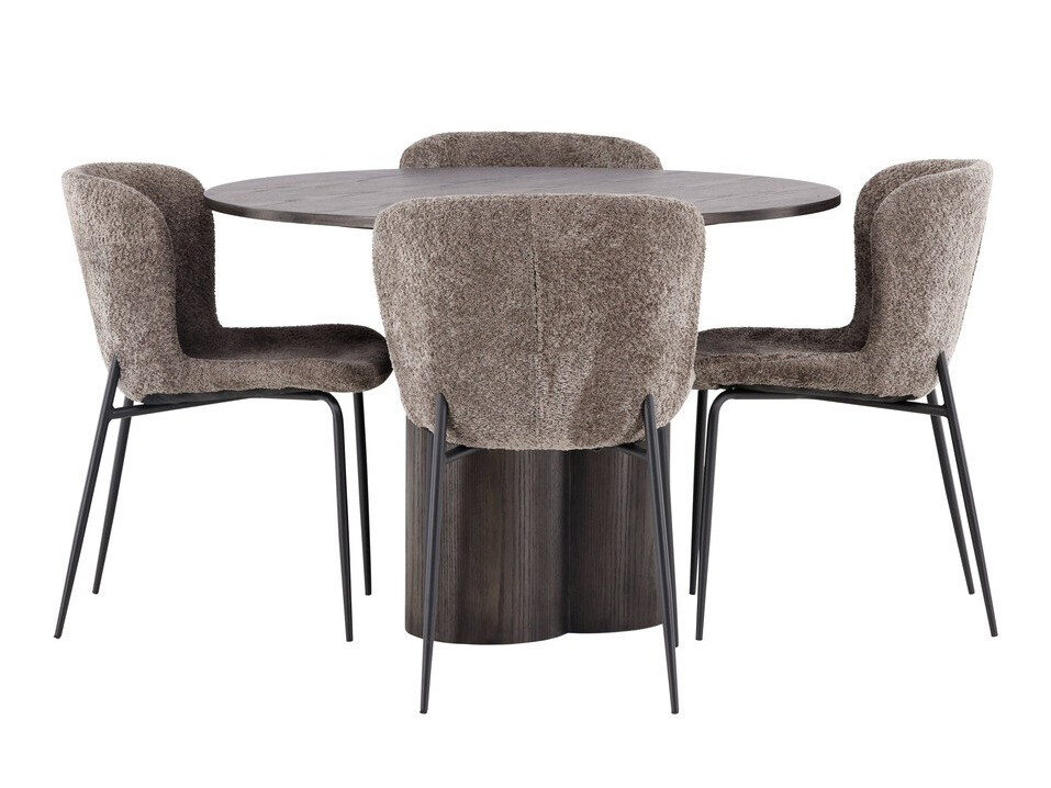 Conjunto de comedor Dallas 3989 (Marrón + Negro)