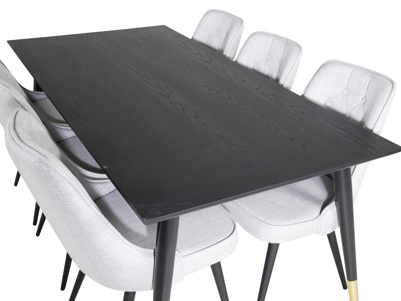 Conjunto de mesas y sillas para comedor Dallas 1256 (Gris + Negro)