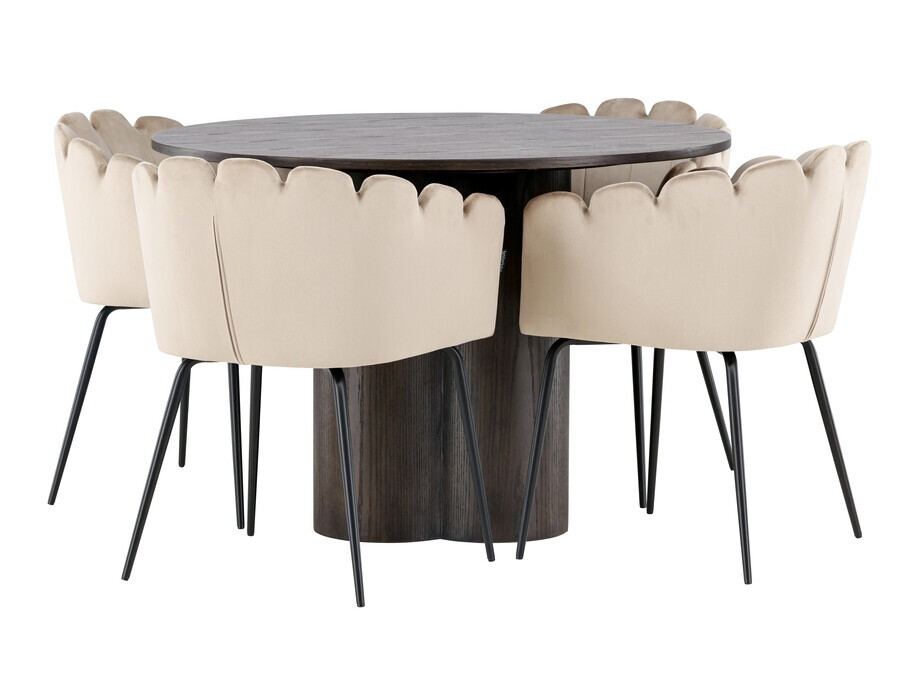 Conjunto de mesas y sillas para comedor Dallas 3984 (Marrón)