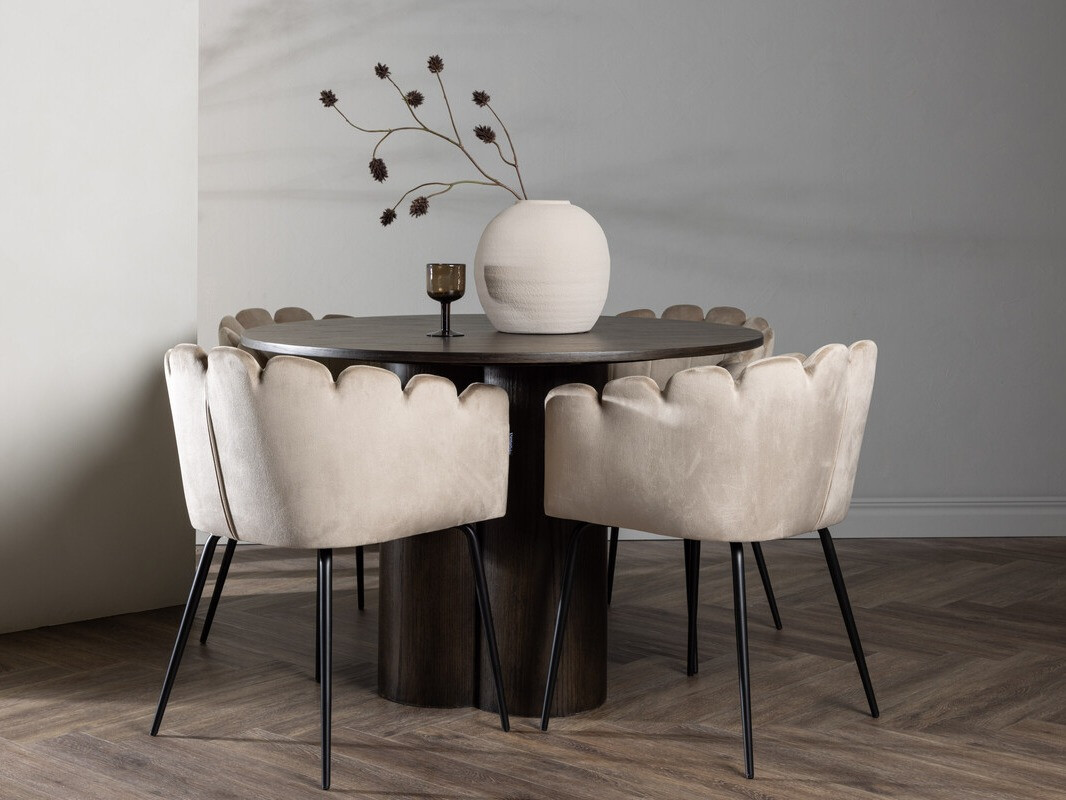 Conjunto de mesas y sillas para comedor Dallas 3984 (Marrón)