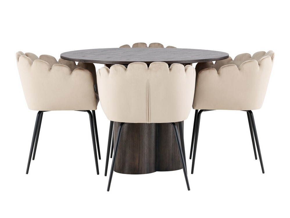 Conjunto de mesas y sillas para comedor Dallas 3984 (Marrón)