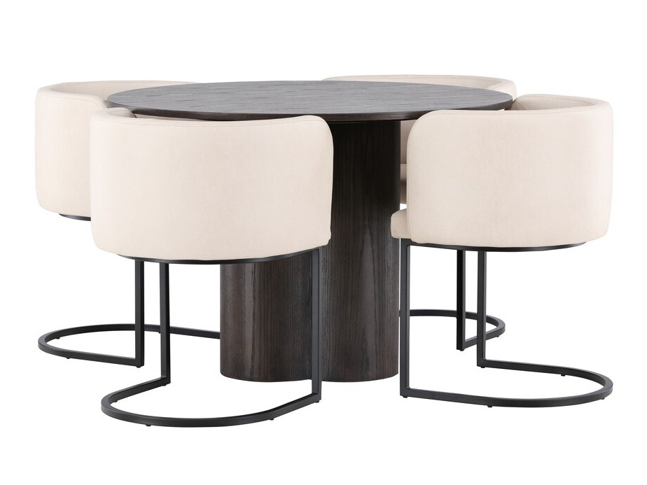 Conjunto de mesas y sillas para comedor Dallas 3986 (Marrón)