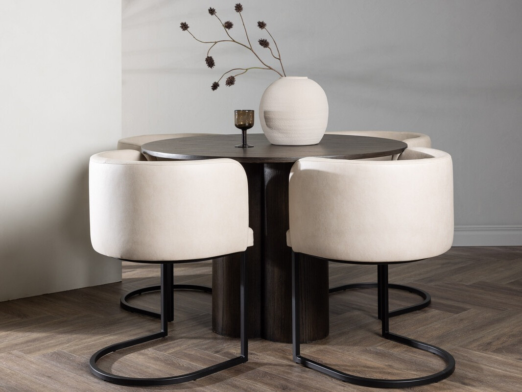 Conjunto de mesas y sillas para comedor Dallas 3986 (Marrón)