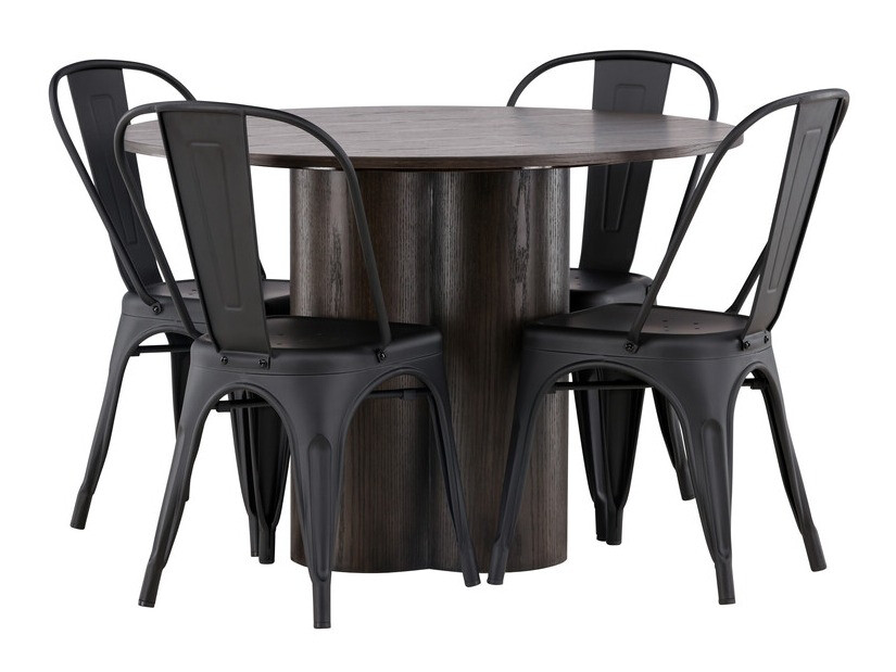 Conjunto de mesas y sillas para comedor Dallas 3988 (Marrón)