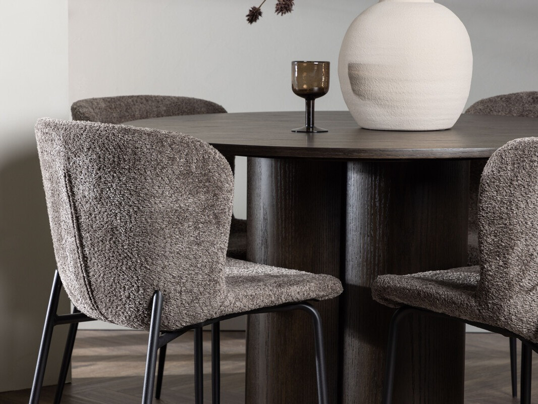 Conjunto de mesas y sillas para comedor Dallas 3989 (Marrón + Negro)