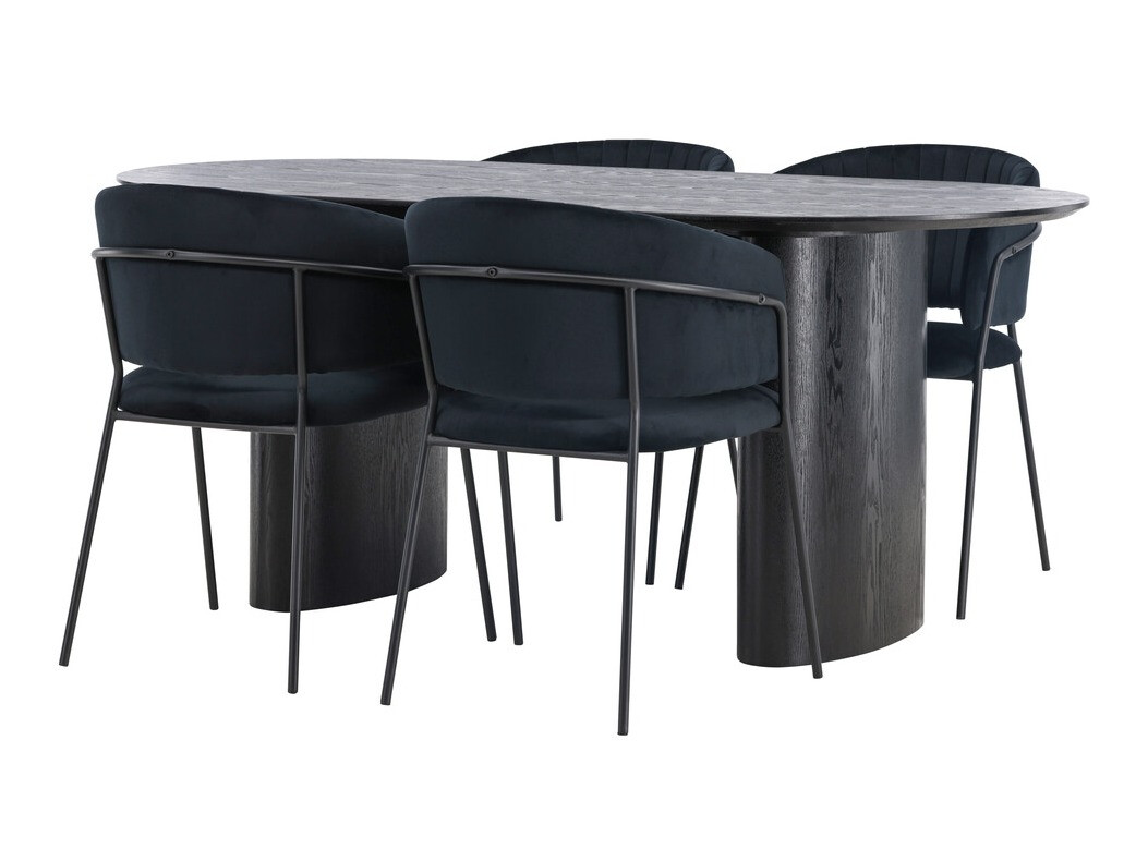 Conjunto de comedor Dallas 3994 (Negro)