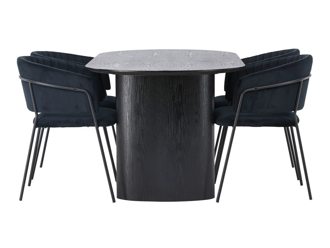 Conjunto de comedor Dallas 3994 (Negro)