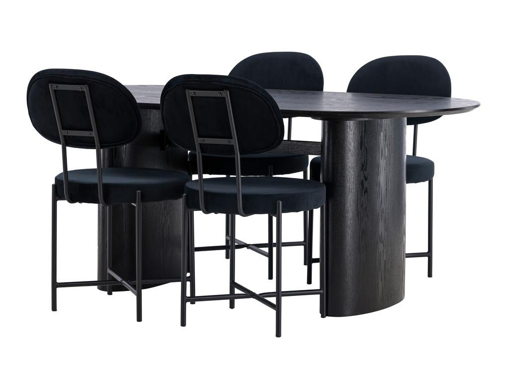Conjunto de comedor Dallas 3997 (Negro)