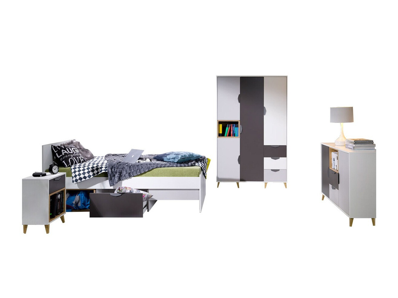 Conjunto de dormitorio infantil Domvera 116