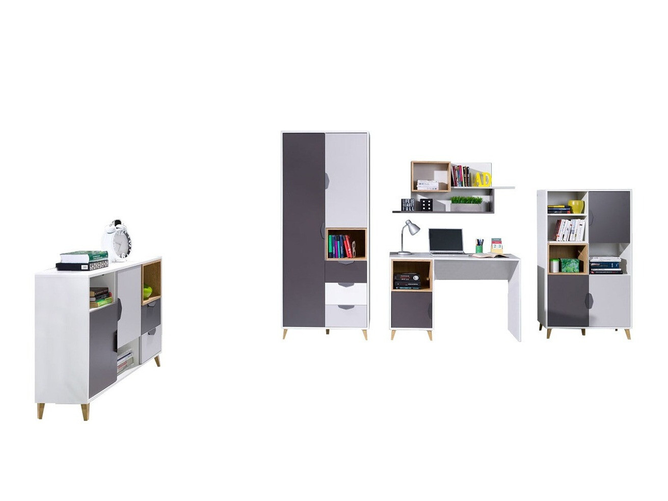 Conjunto de dormitorio infantil Domvera 117