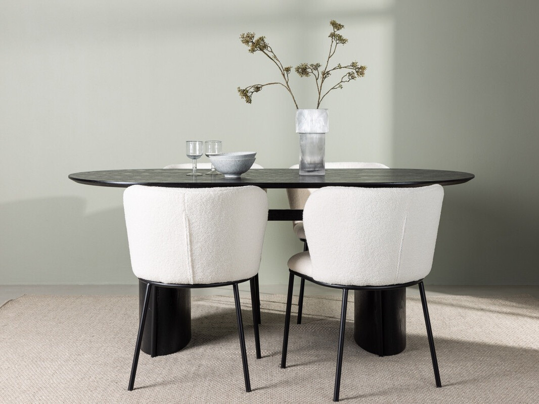 Conjunto de mesas y sillas para comedor Dallas 3990 (Negro)