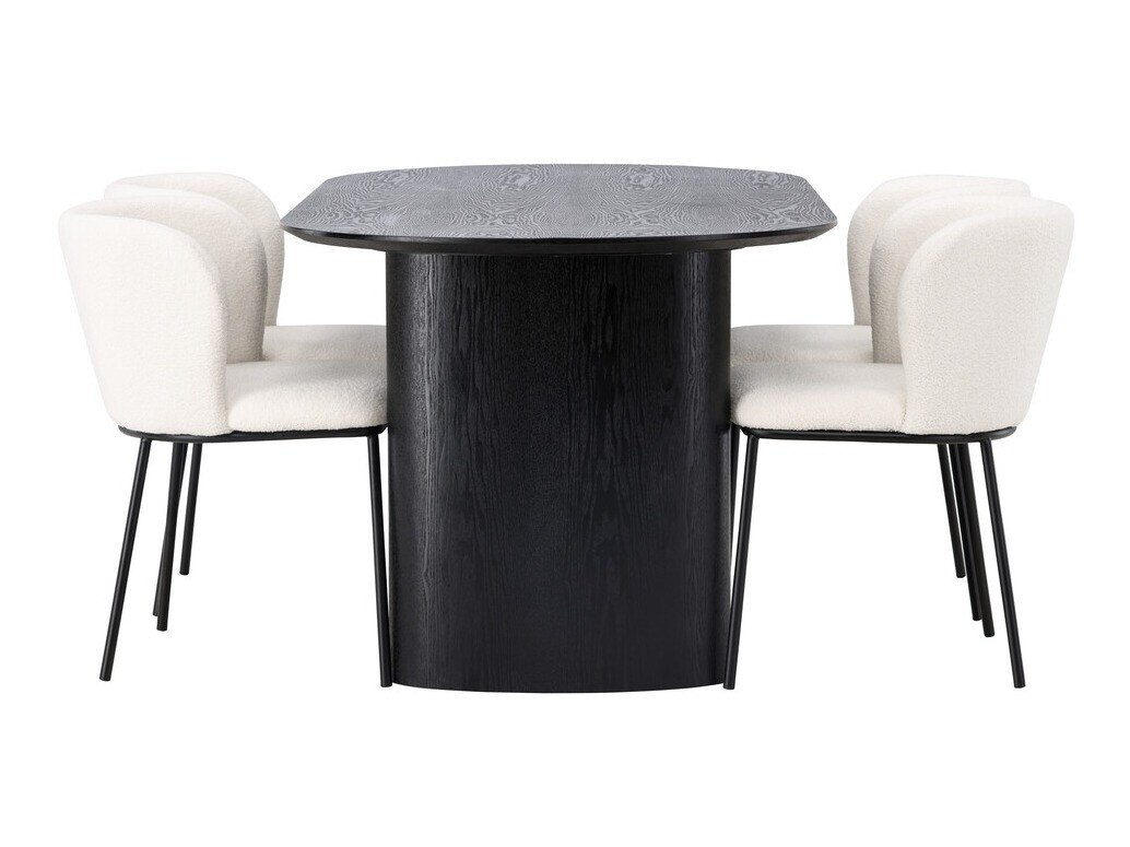 Conjunto de mesas y sillas para comedor Dallas 3990 (Negro)