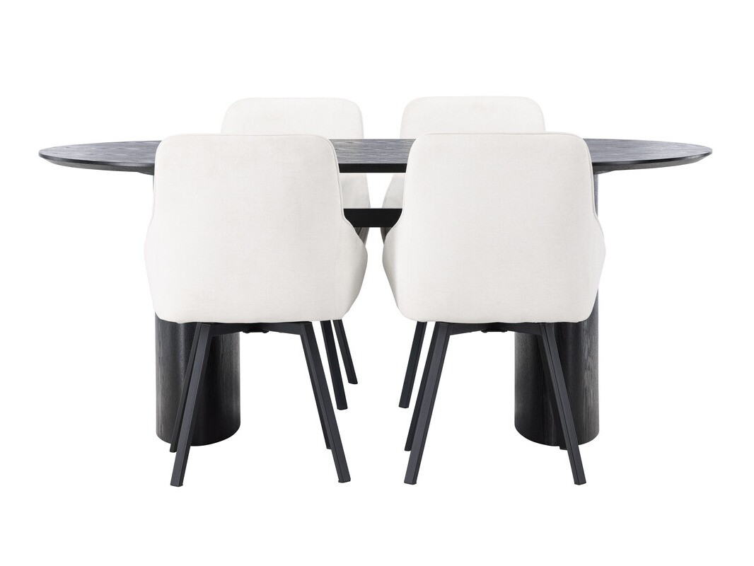 Conjunto de mesas y sillas para comedor Dallas 3991 (Negro)